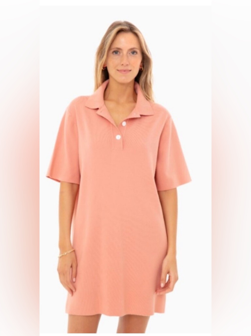 Tuckernuck Channing Polo Dress Pink Size Large